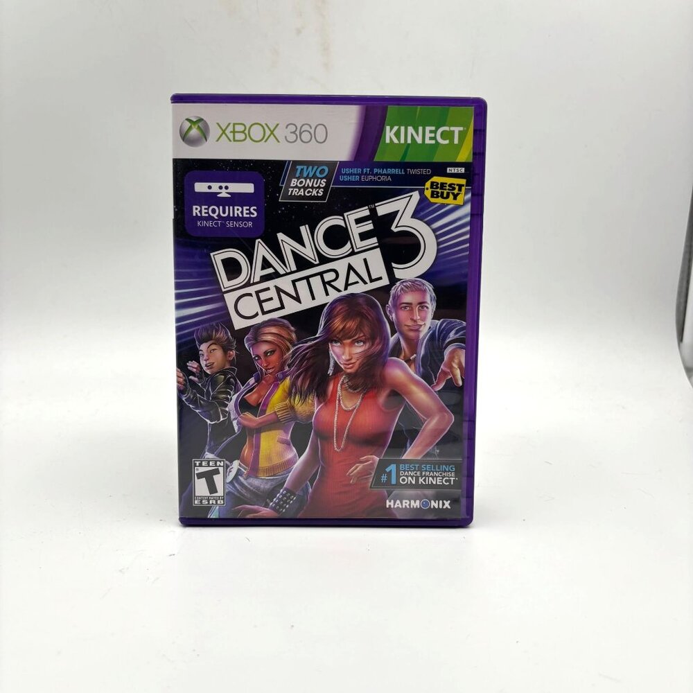 Dance Central 3 Xbox 360 Kinect Game With Case & Manual Harmonix